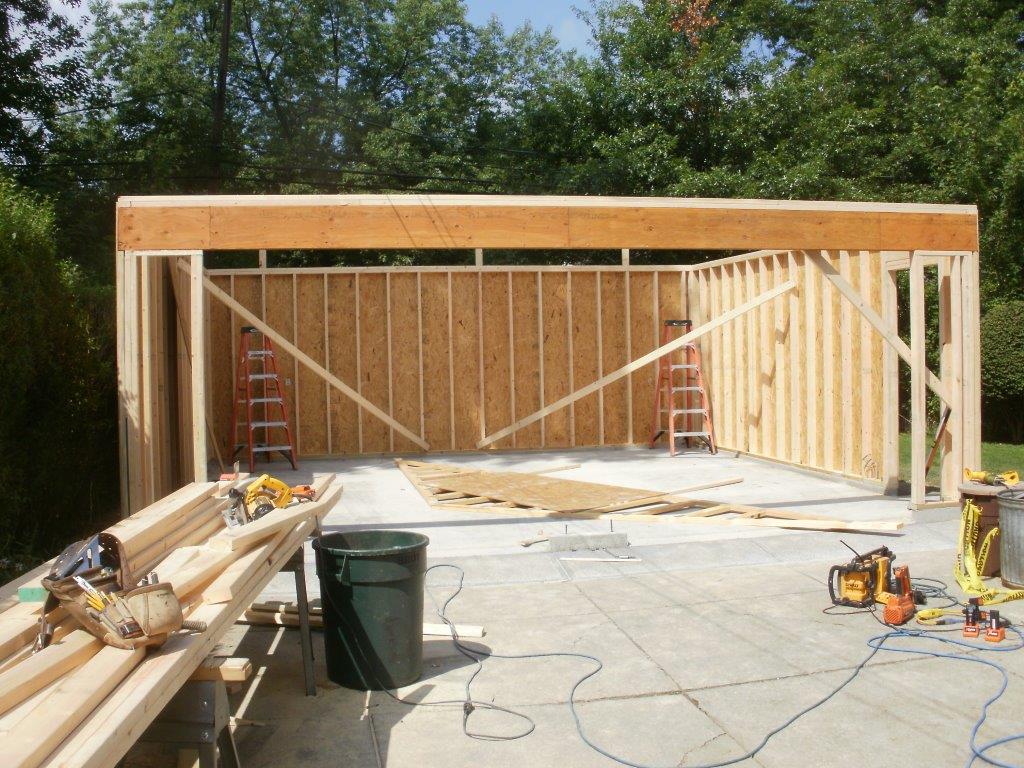 garage under construction